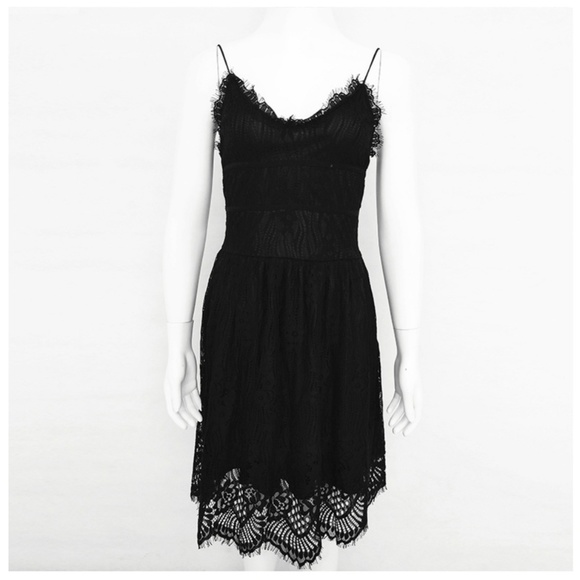 New Black Summer Lace Up Dress - Picture 3 of 7